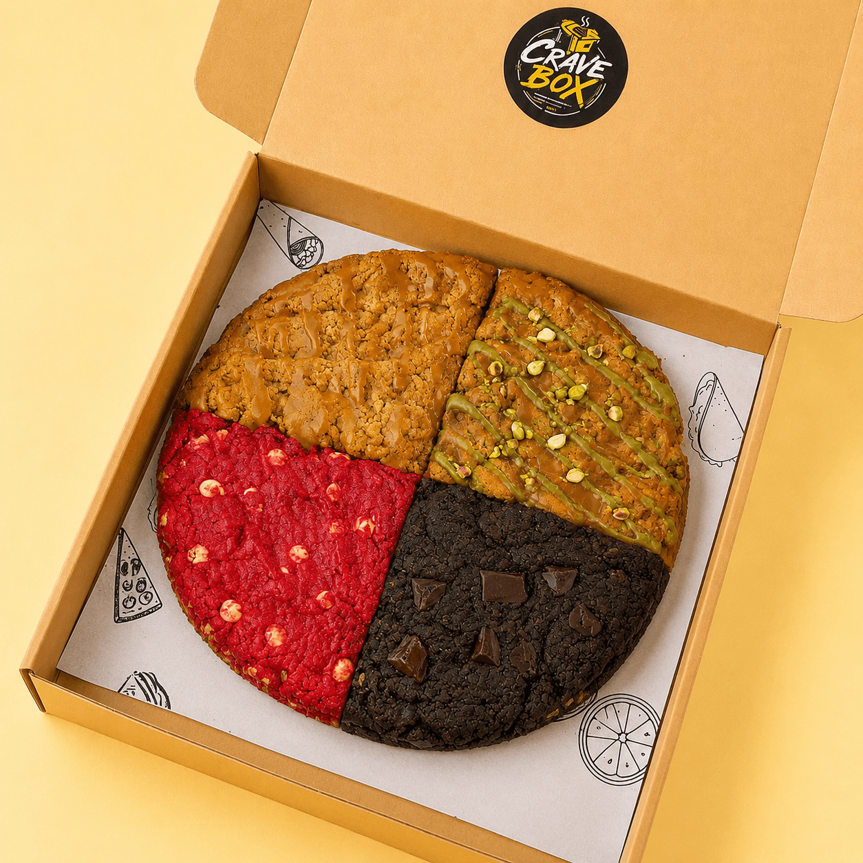 Box pizza cookie